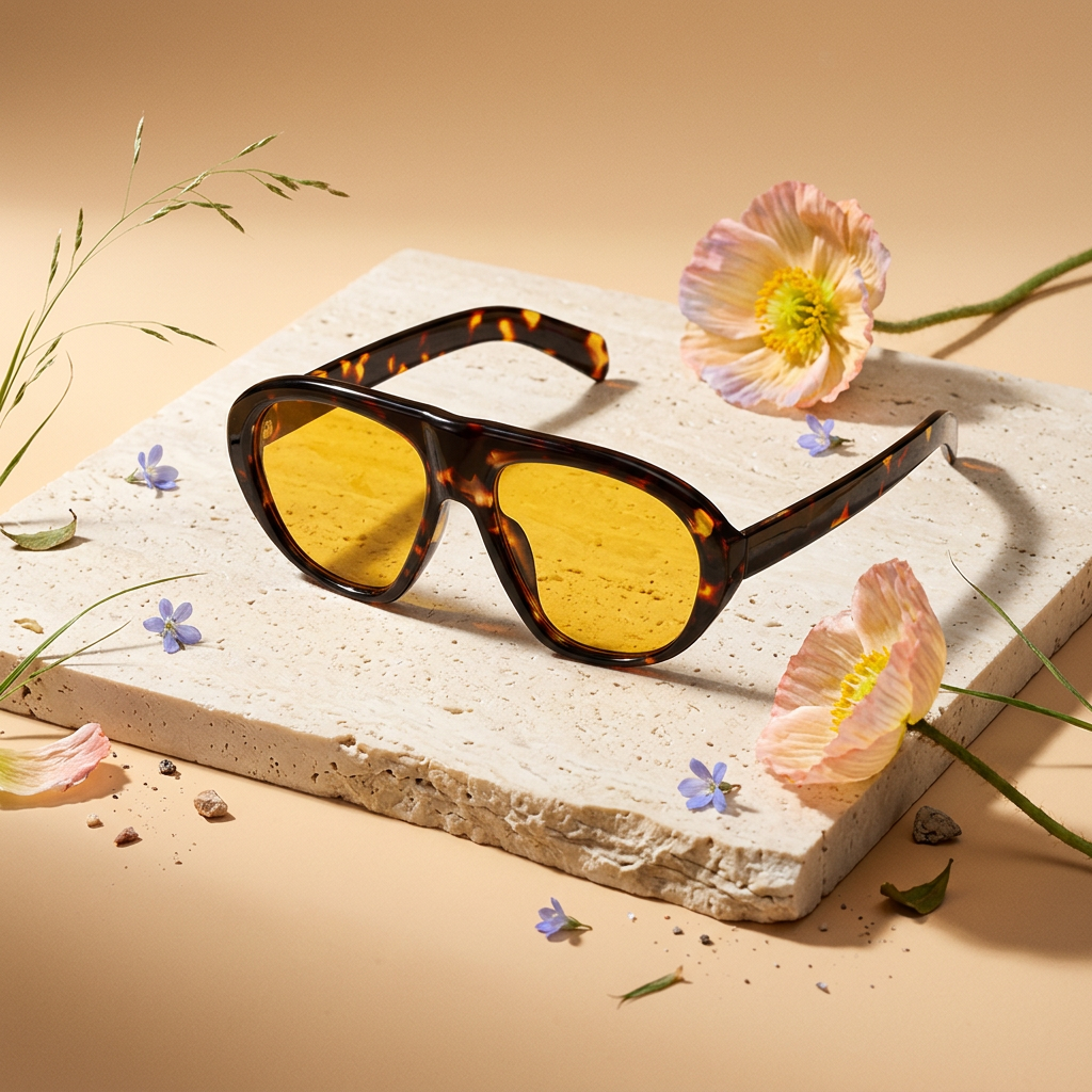 Sionia Tortoise Aviator Sunglasses
