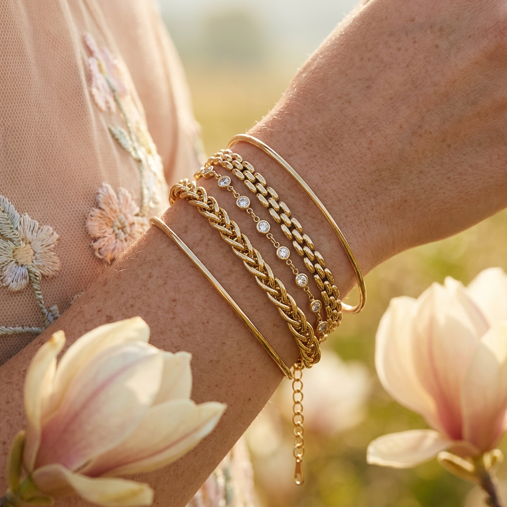 Laevia Golden Chain Link Bracelet
