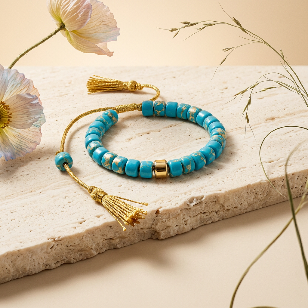 Kiovia Golden Disc Strand Bracelet