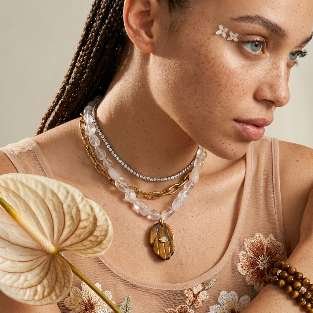 Naeolia Golden Oval Pendant Necklace