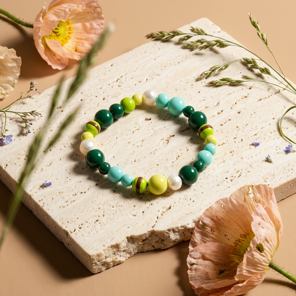 Zealia Colorblock Orb Strand bracelet