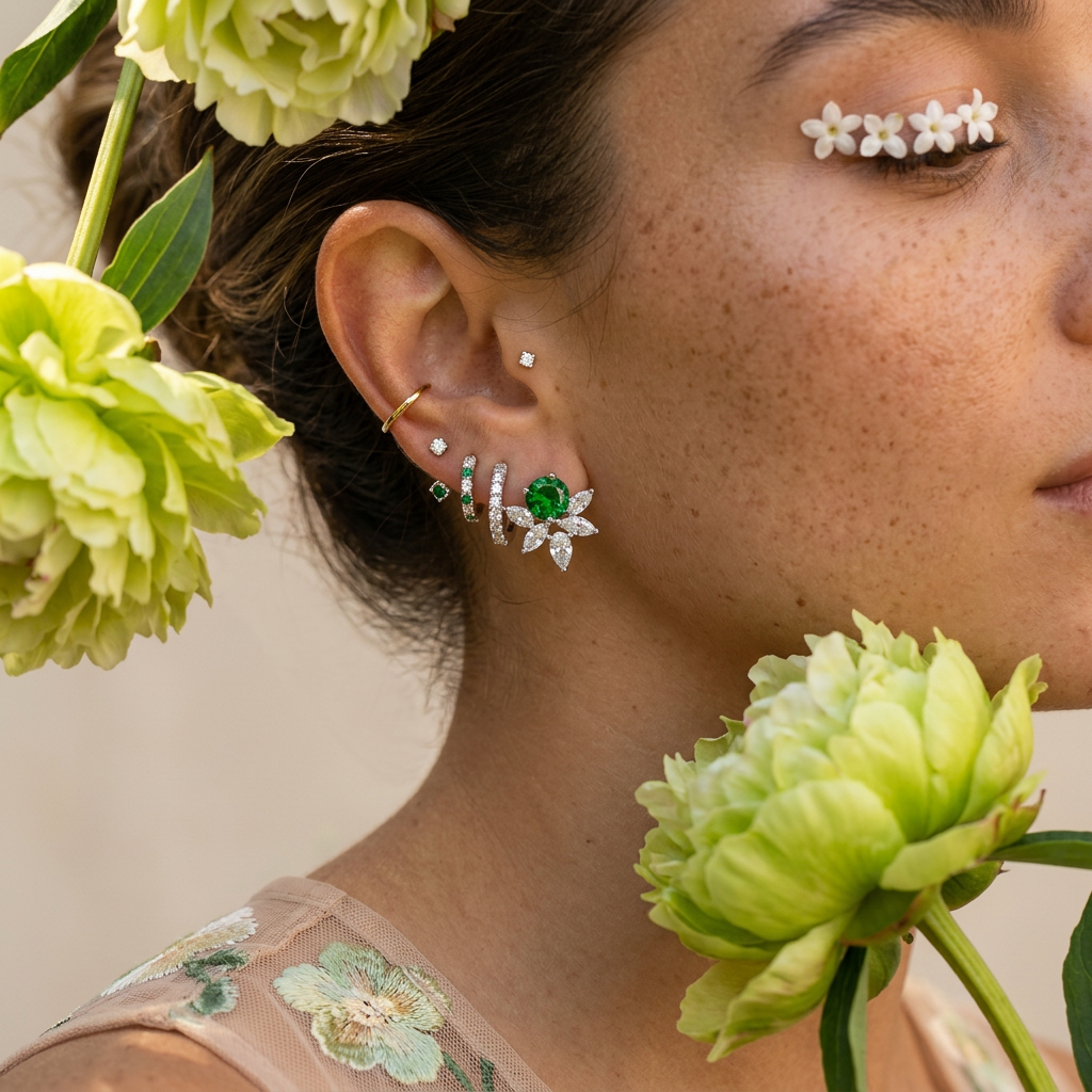 Daelia Silver Orb Stud Earrings