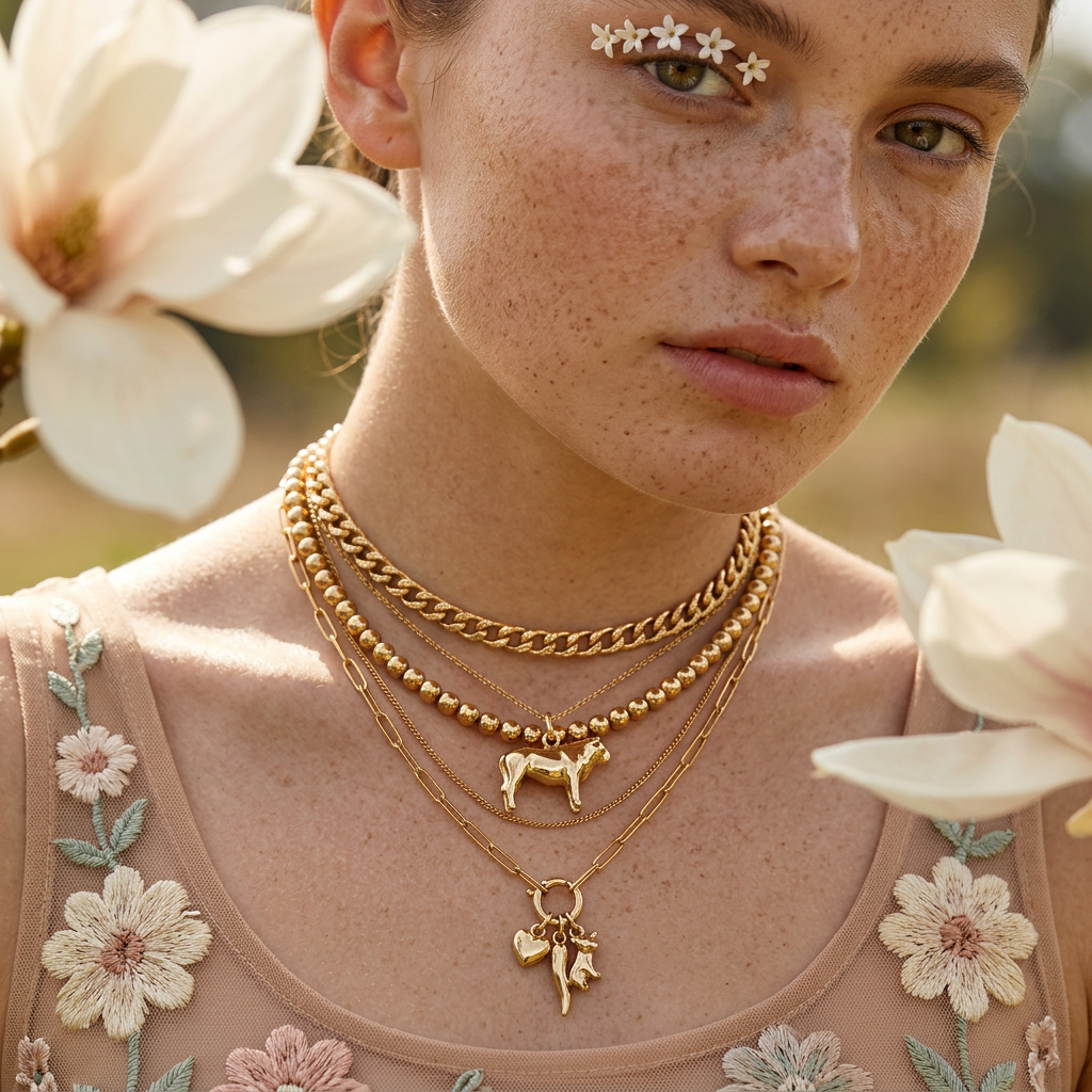 Vionia Golden Bull Pendant Charm