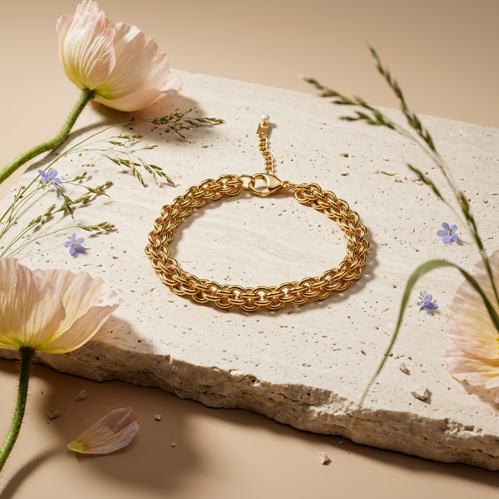 Liavia Golden Rope Chain Bracelet