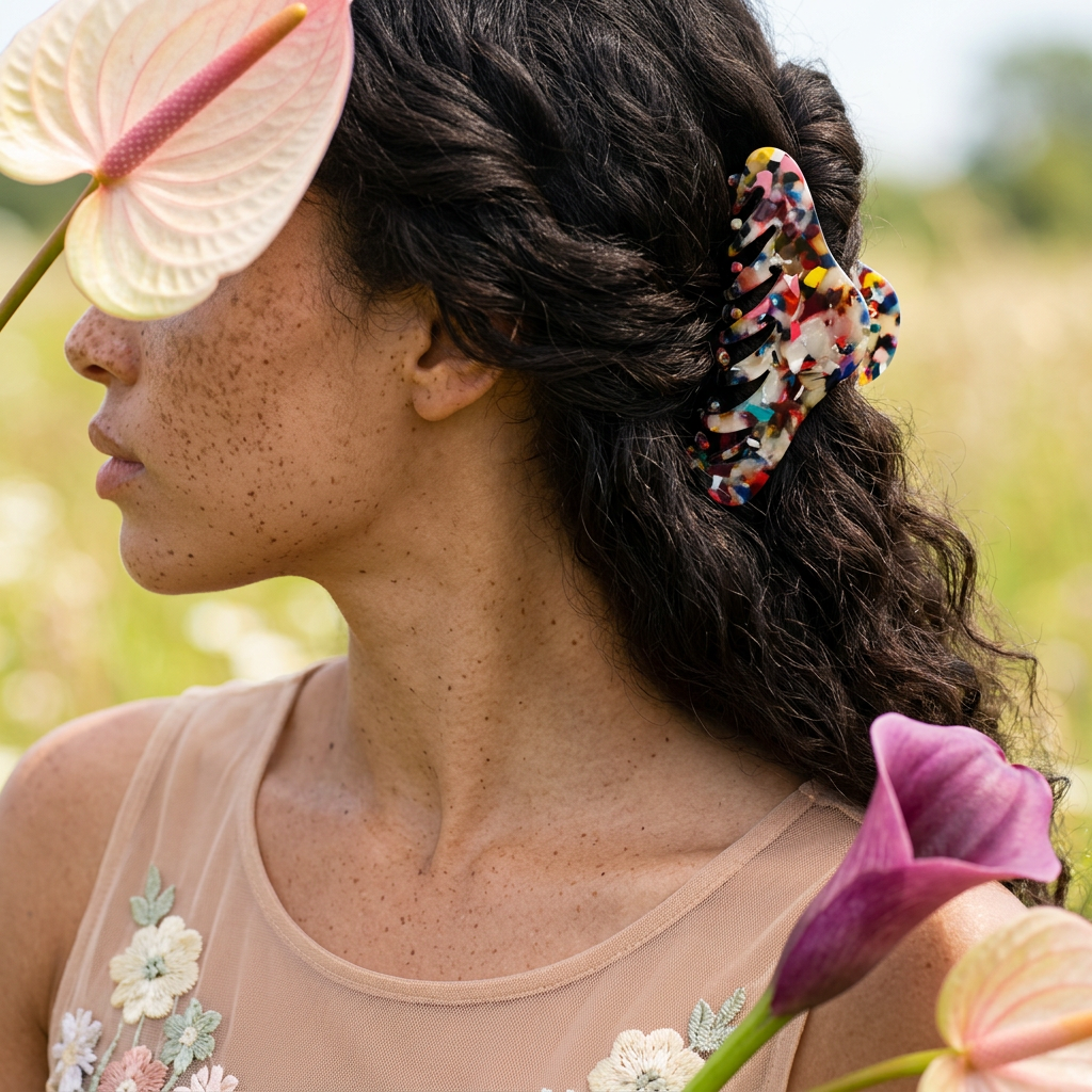 Zionia Resin Wave Clip Hair accessory