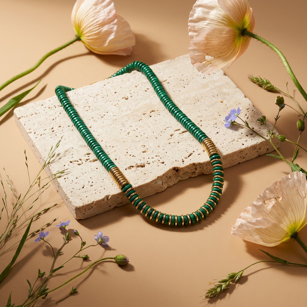 Raelia Golden Disc Strand Necklace