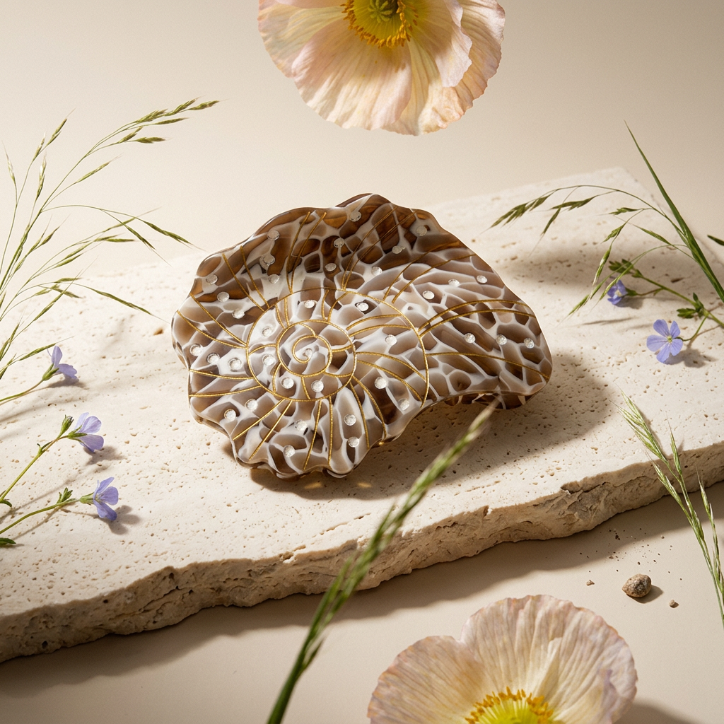 Leovia Golden Shell Barrette Hair accessory