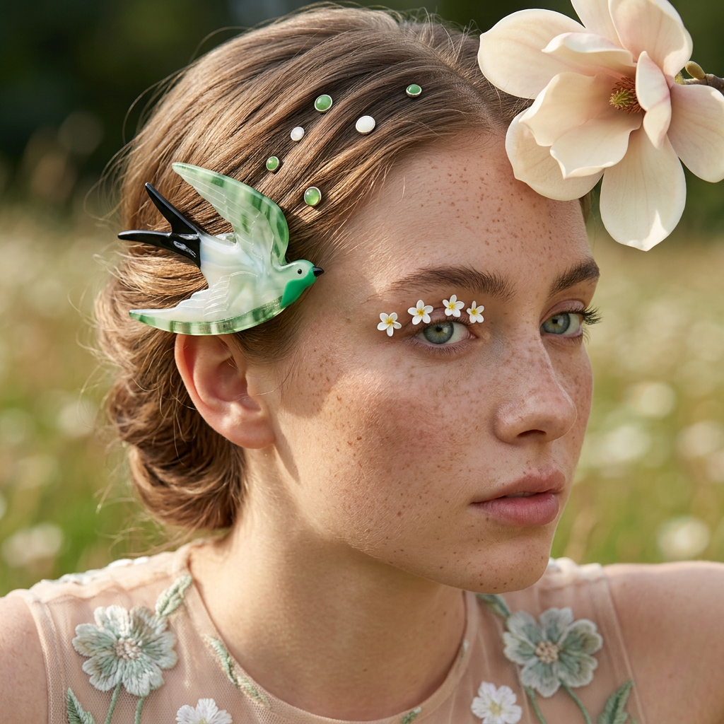 Ziolia Acrylic Bird Barrette Hair accessory
