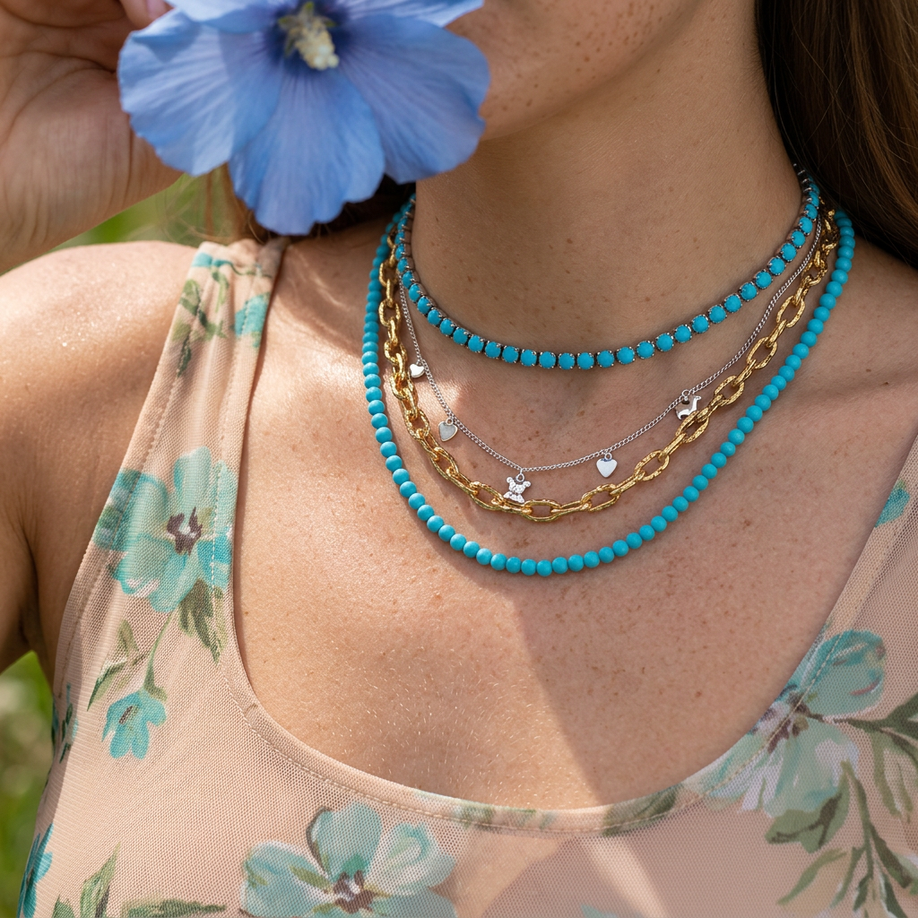 Viania Silver Orb Choker Necklace