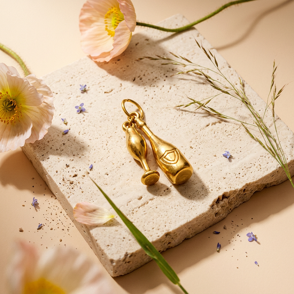 Maelia Golden Drop Pendant Charm