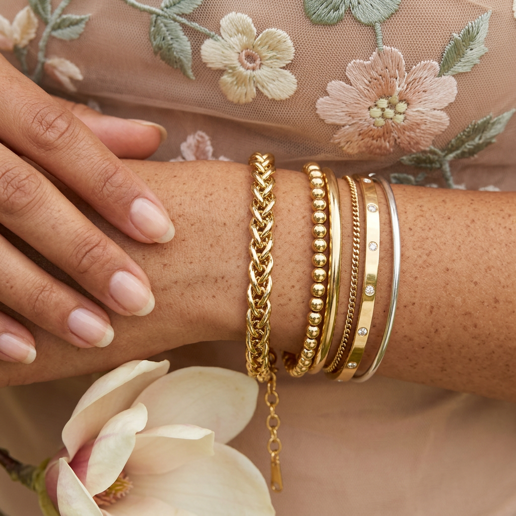 Thaelia Golden Chain Link Bracelet