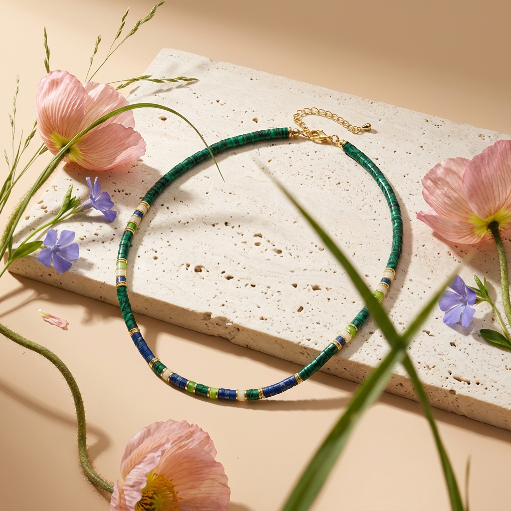 Maelina Golden Disc Chain Necklace