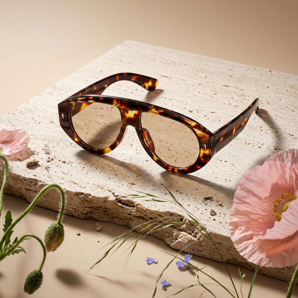 Hionia Tortoise Oval Classic Sunglasses