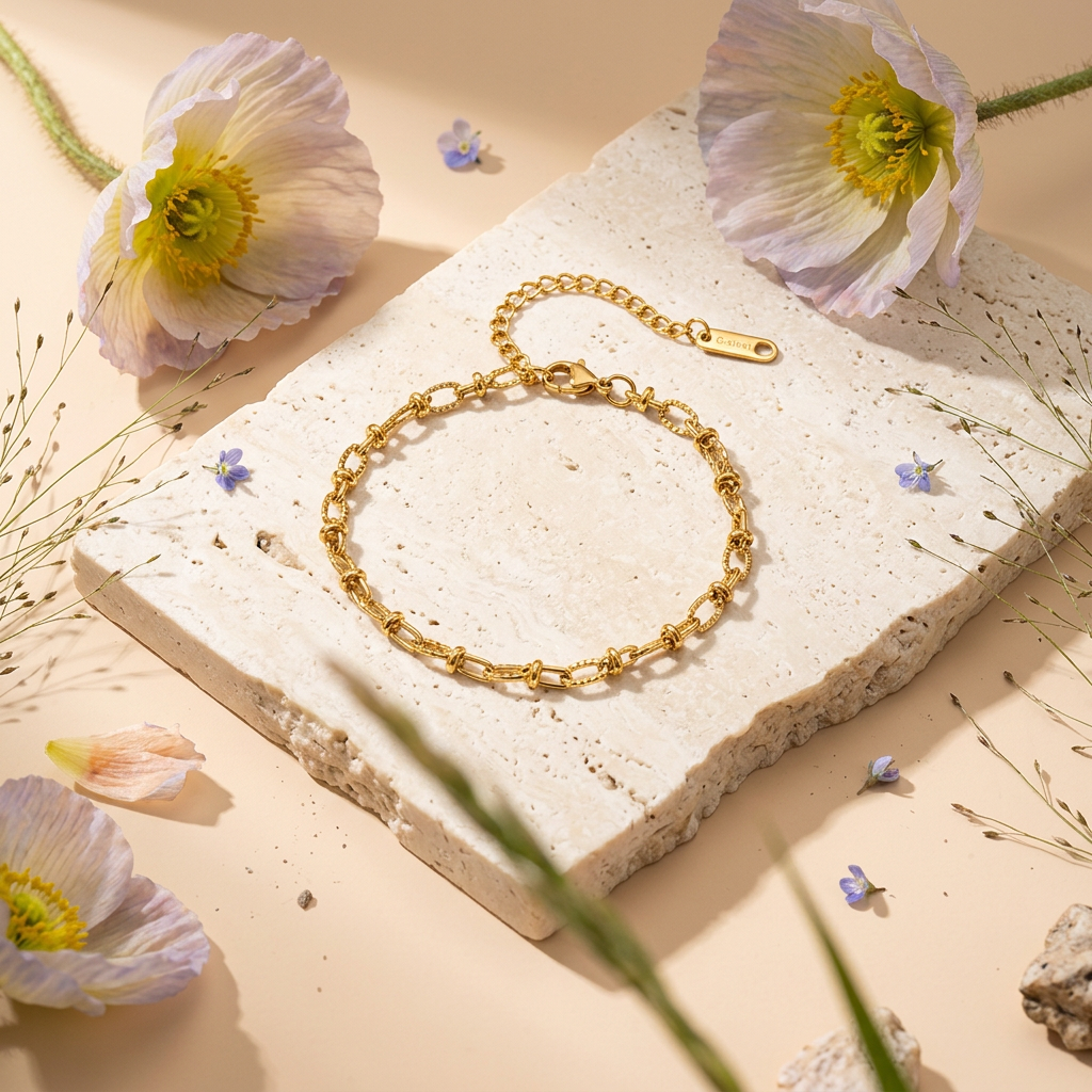 Liovia Golden Link Chain Bracelet