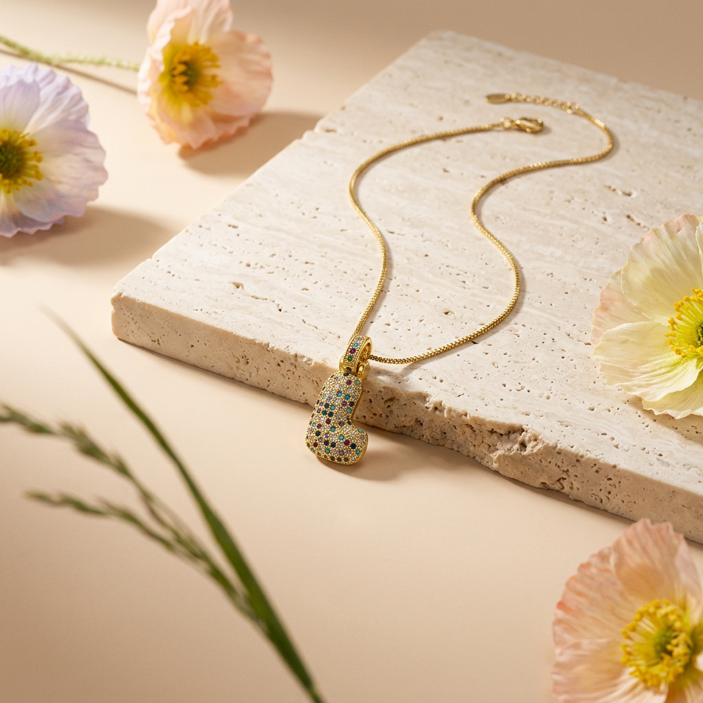 Veolia Golden Heart Pendant Necklace