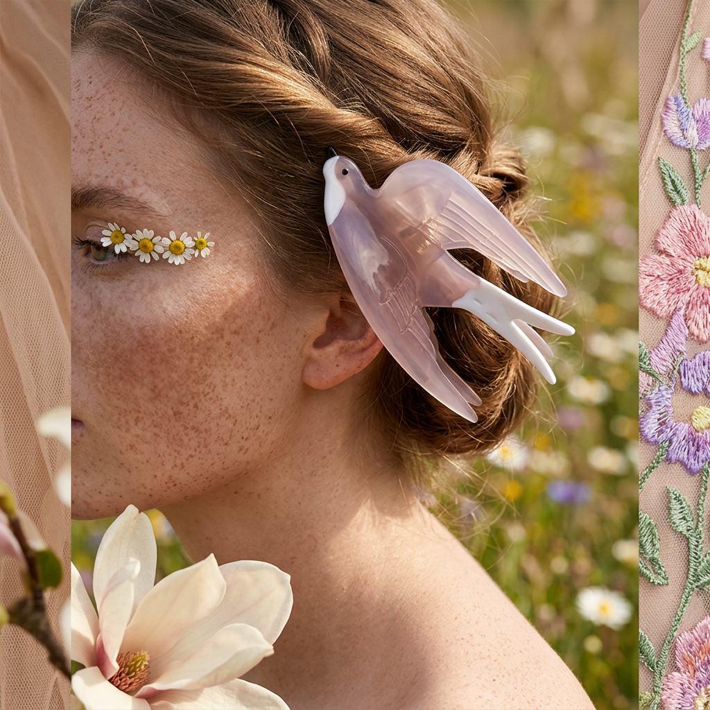 Ziolia Resin Bird Barrette Hair accessory