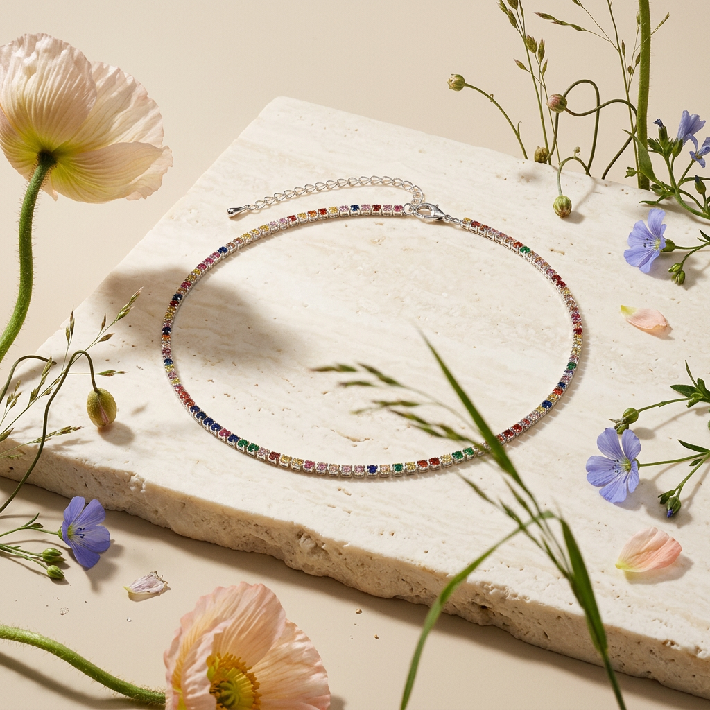 Lienna Silver Chain Tennis Necklace