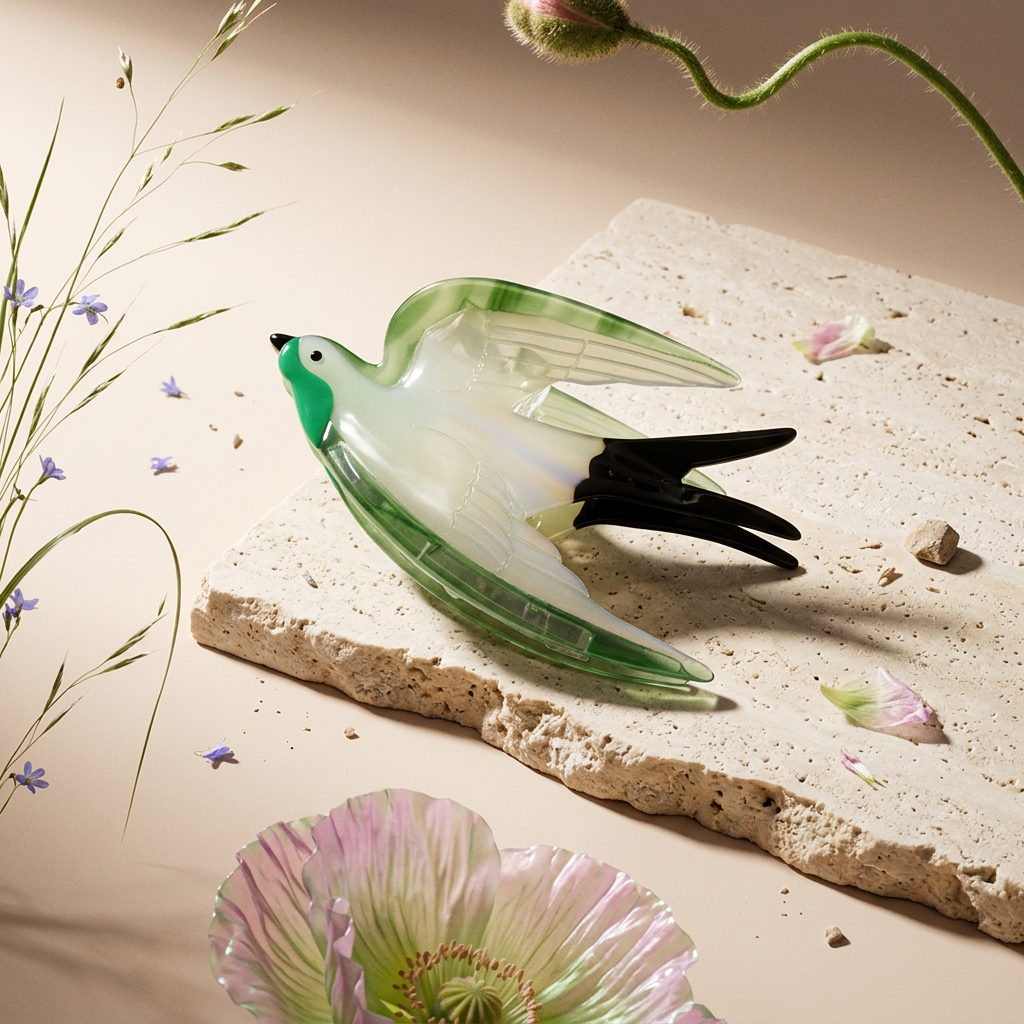 Ziolia Acrylic Bird Barrette Hair accessory