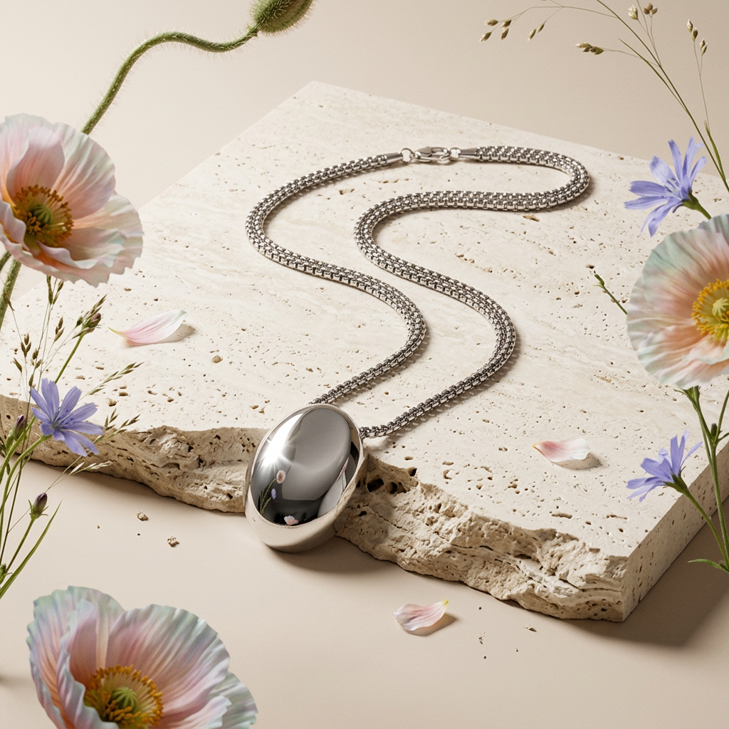 Ziolia Silver Orb Pendant necklace