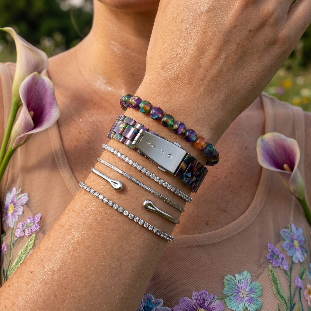 Zeovia Silver Chain Link Watch strap