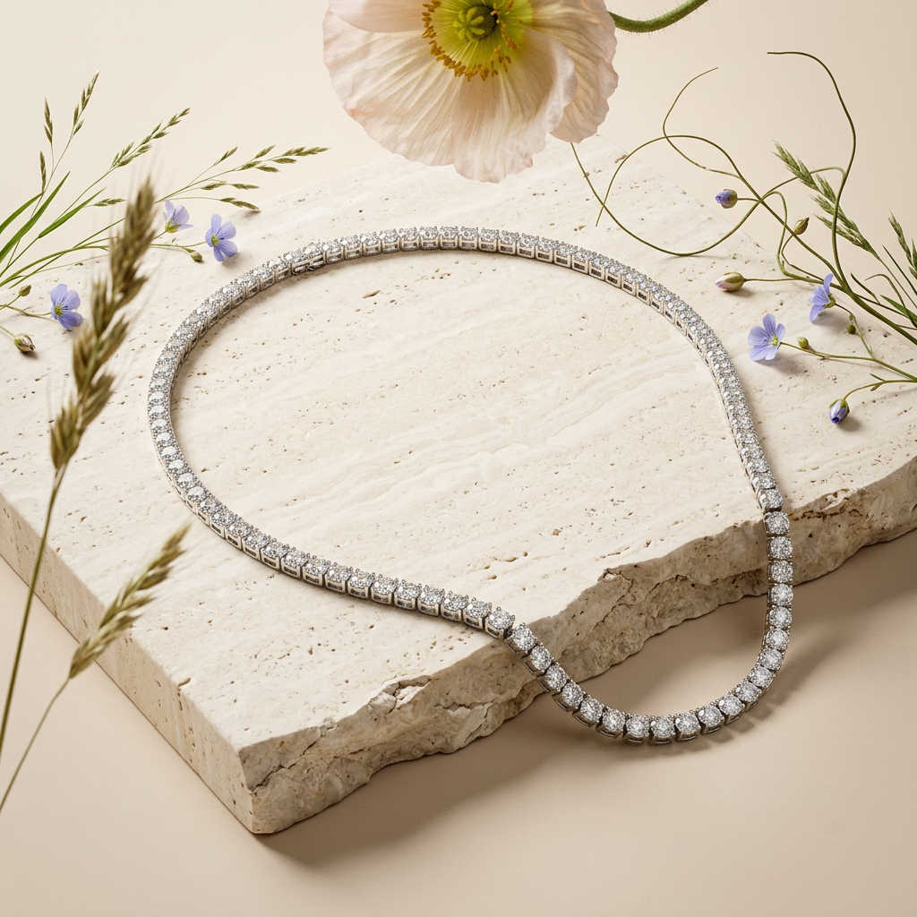Liomia Silver Halo Chain Necklace