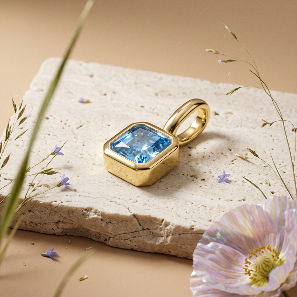 Zeolia Golden Octagon Charm Charm