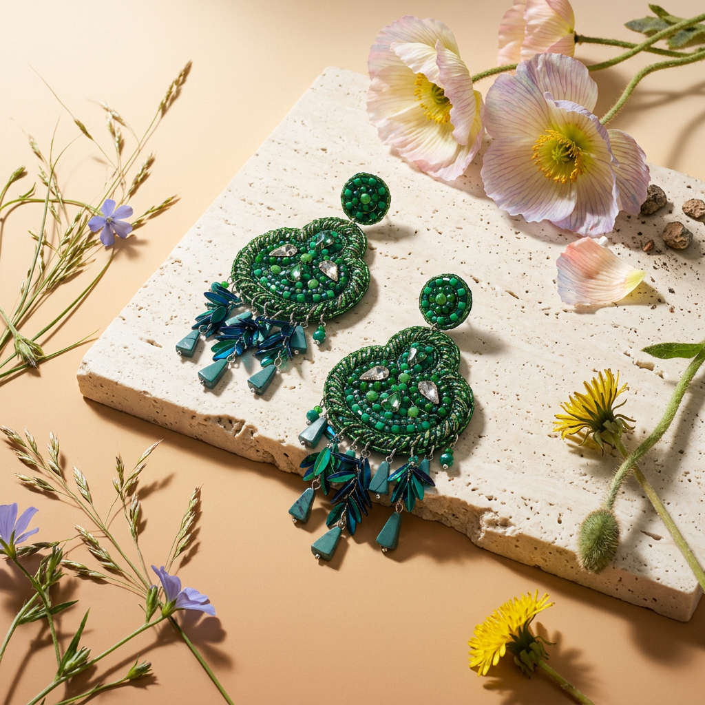 Zeonia Silver Cluster Drop Earrings