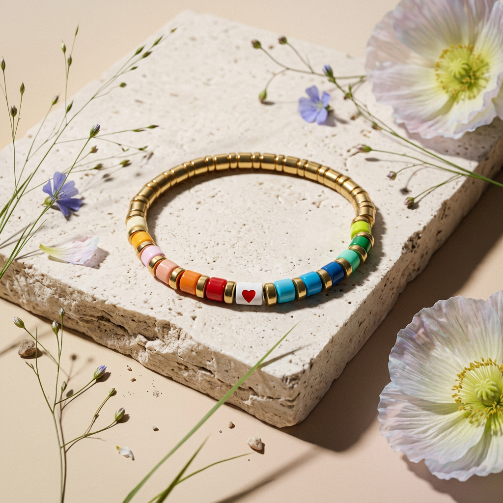 Meolia Golden Bead Strand Bracelet