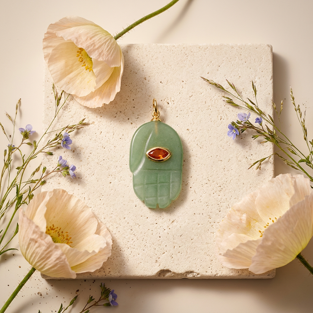 Vaelia Golden Hand Pendant charm.