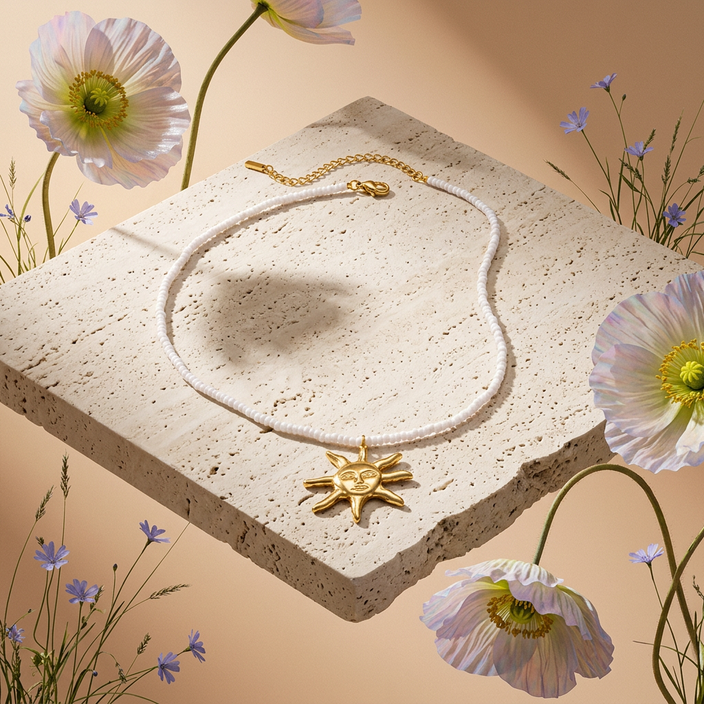 Raevia Golden Star Pendant Necklace