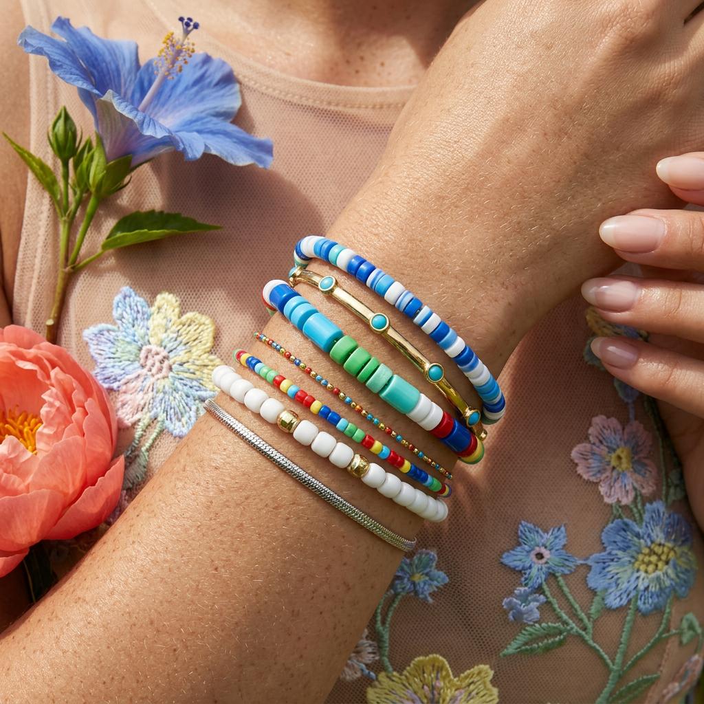 Riolia Multicolor Disc Strand Bracelet