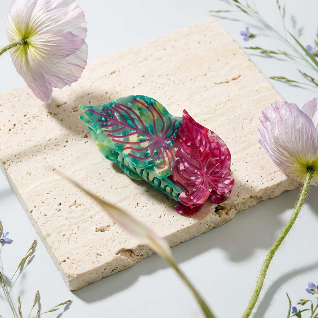 Liania Acrylic Leaf Claw Hair