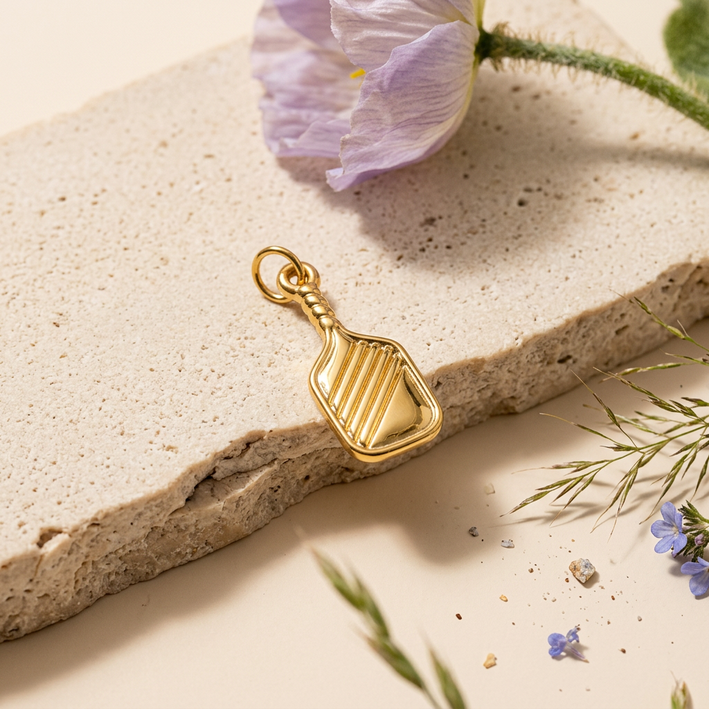 Zealia Golden Tag Pendant Charm