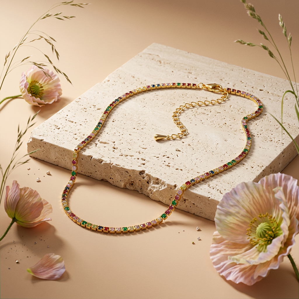 Zielia Golden Chain Choker Necklace