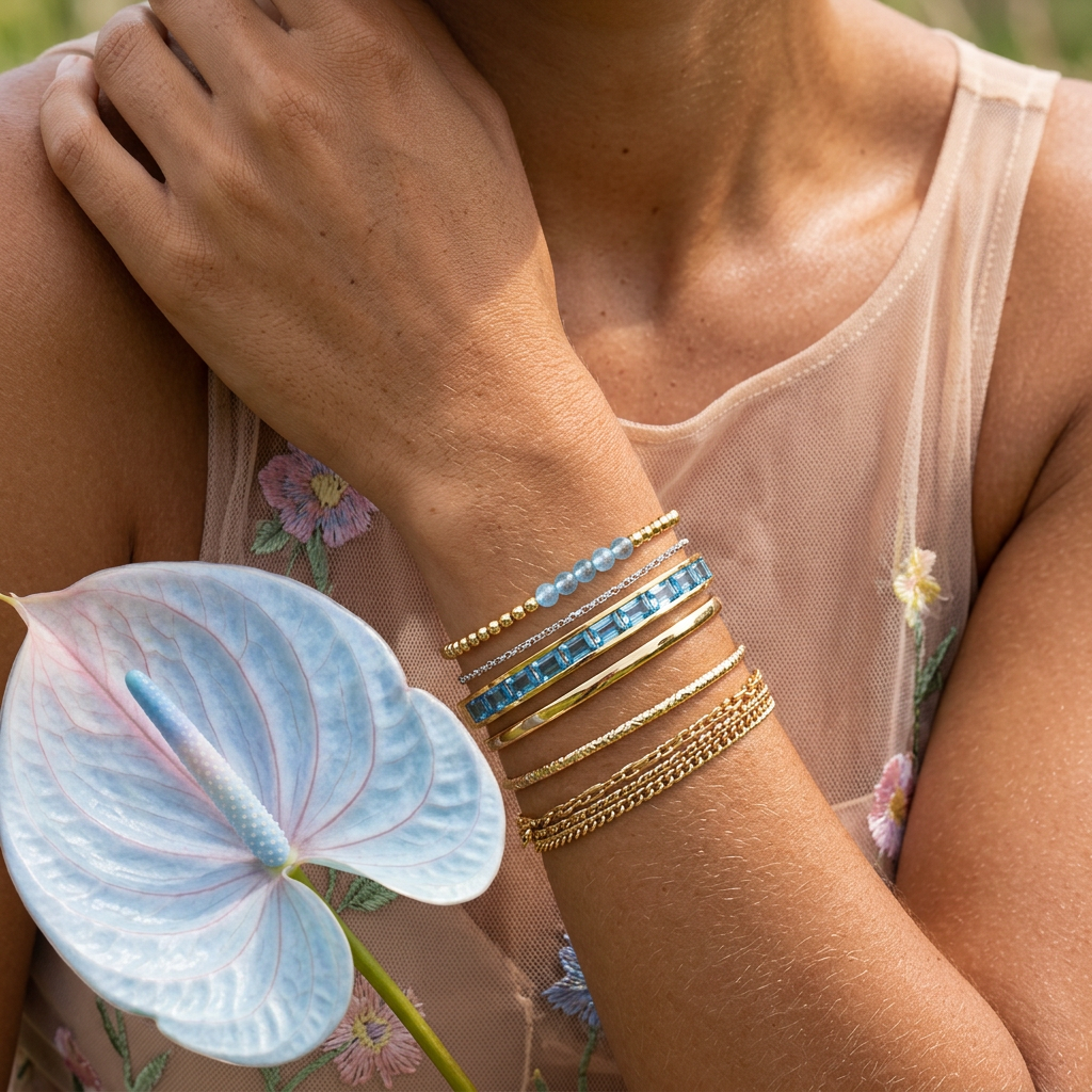 Vaelia Golden Bar Cuff Bracelet
