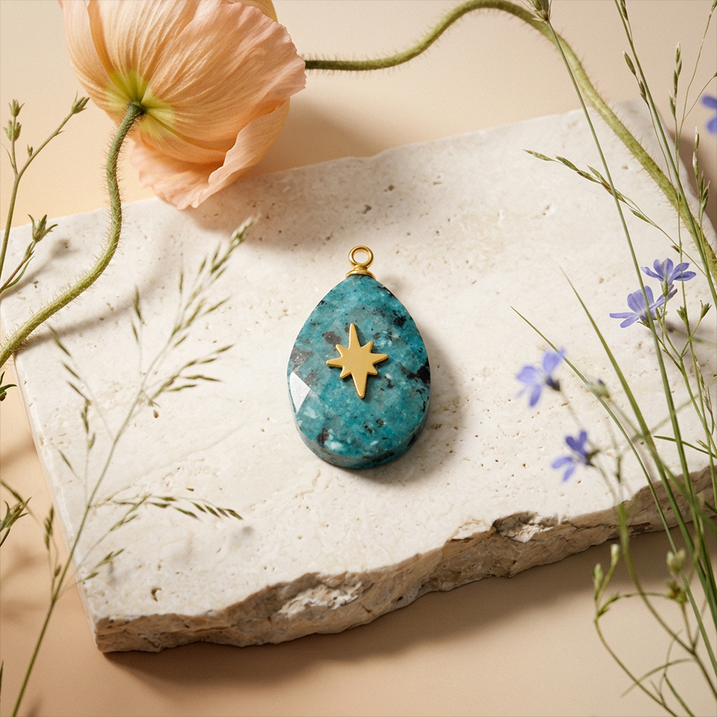 Raelia Golden Drop Pendant charm