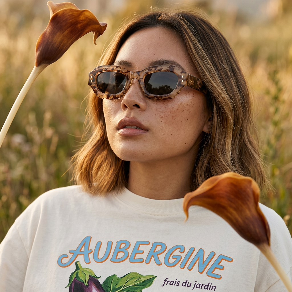 Zaelia Tortoise Oval Frame Sunglasses