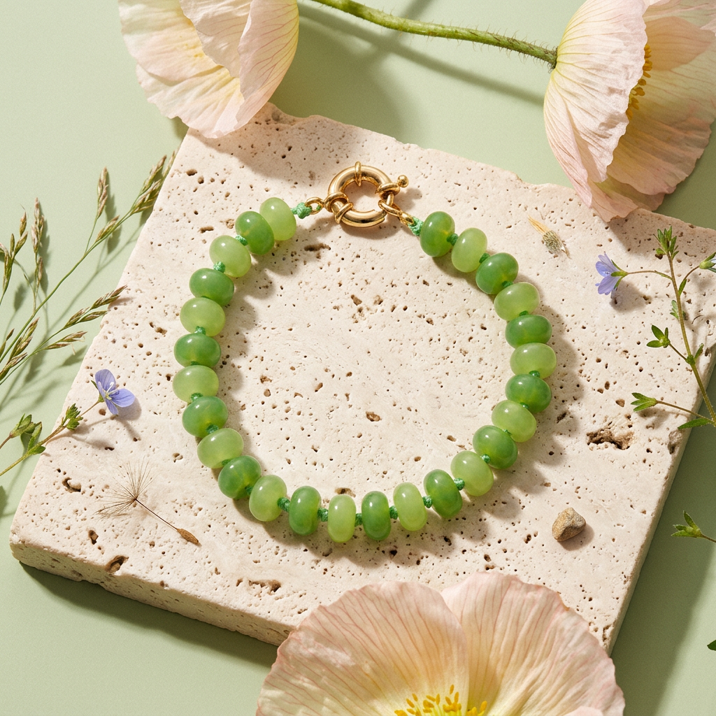 Thaevia Yellow Gold Disc Strand Bracelet