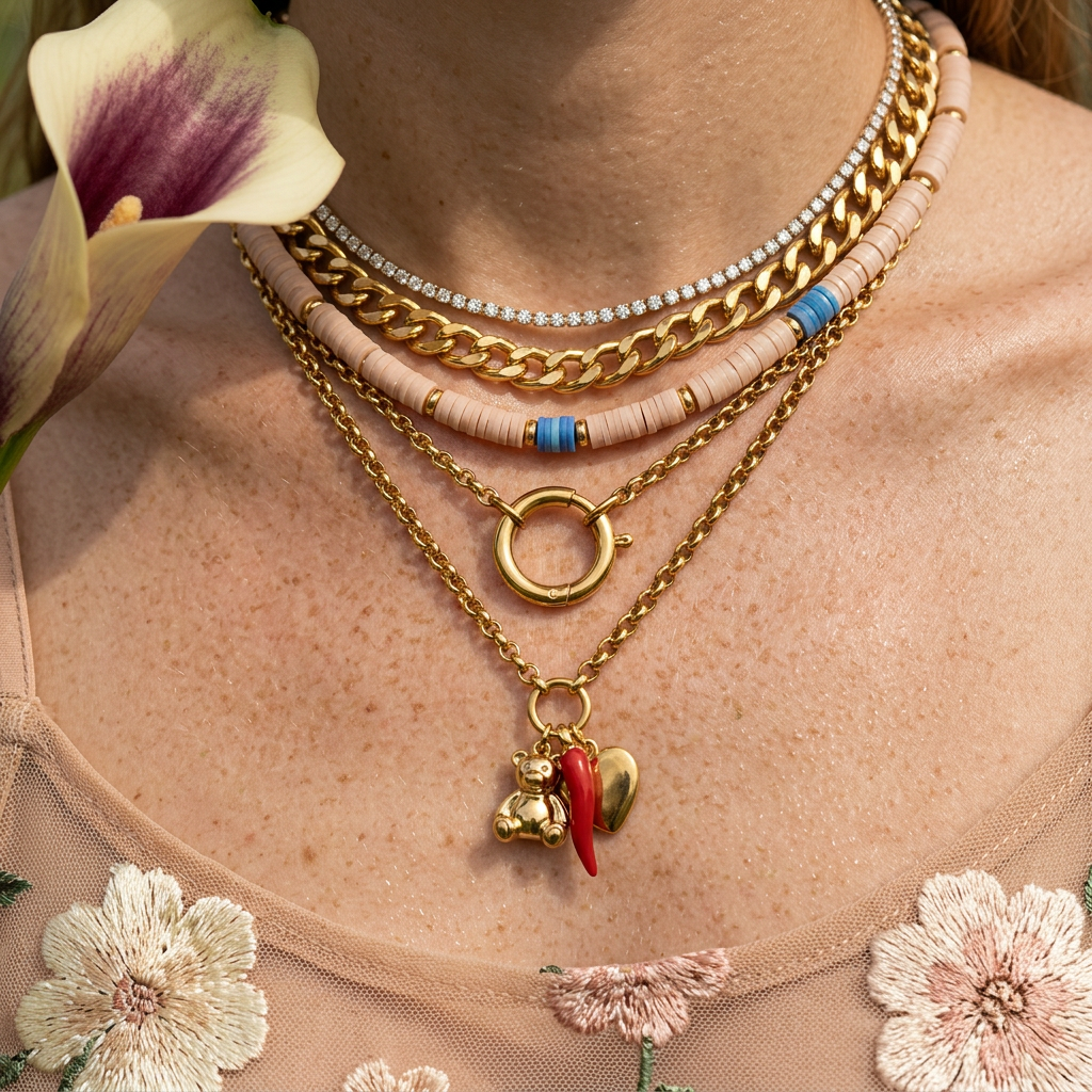 Zealia Golden Halo Pendant Necklace