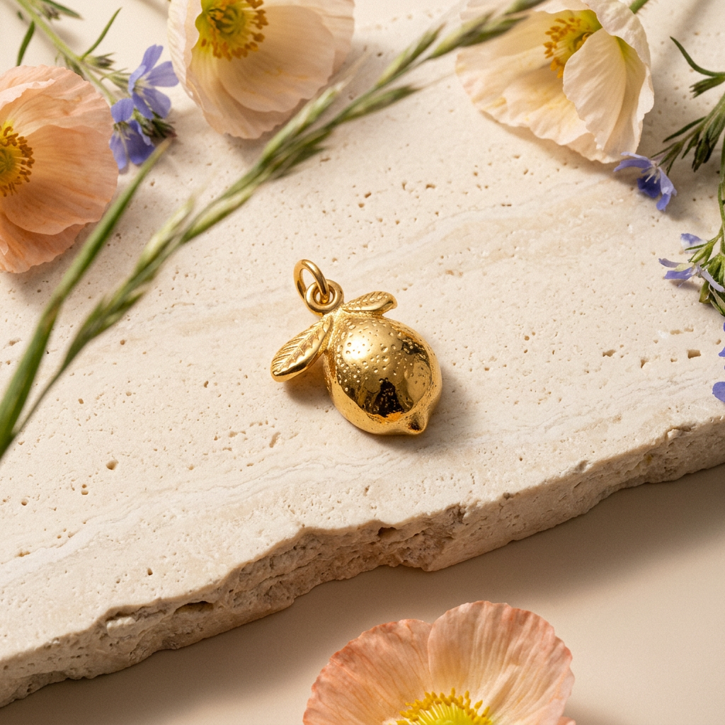 Zaevia Golden Drop Pendant Charm