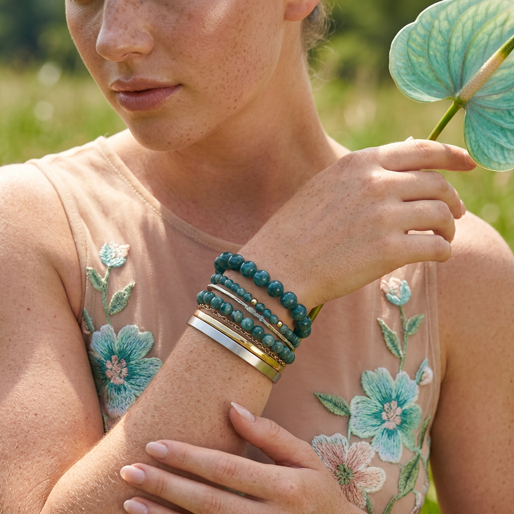 Zeania Turquoise Orb Strand Bracelet