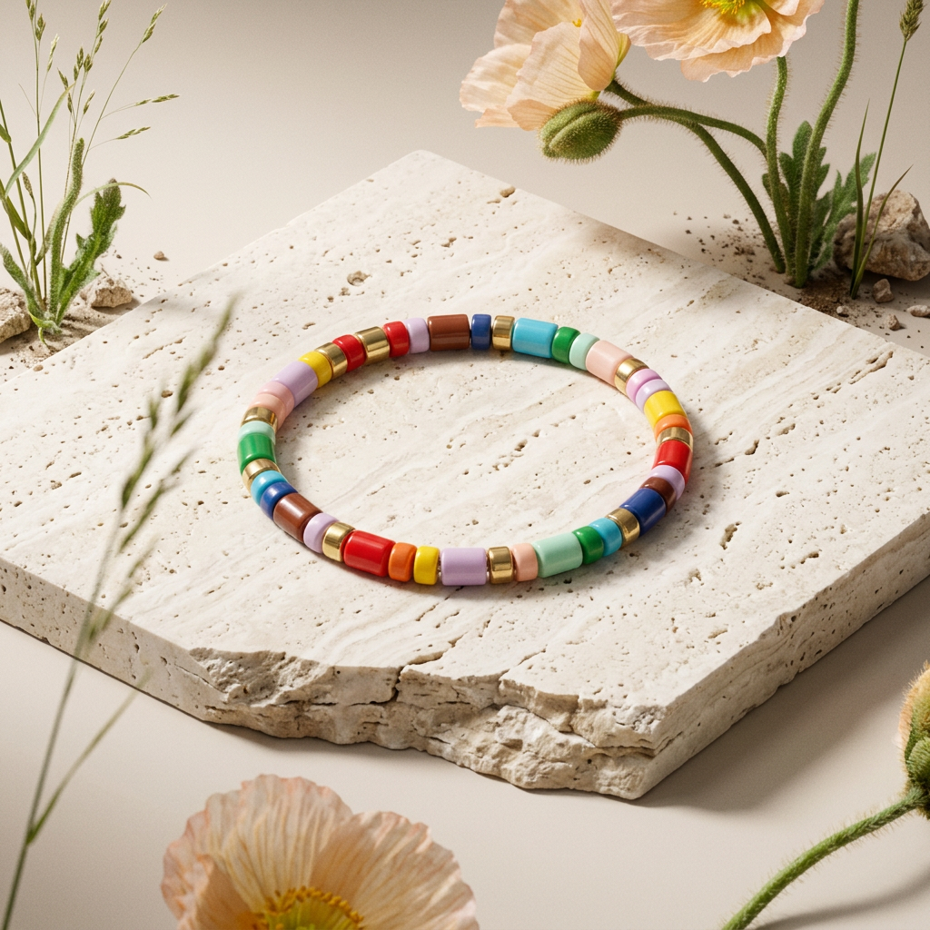 Liovia Golden Bead Strand Bracelet