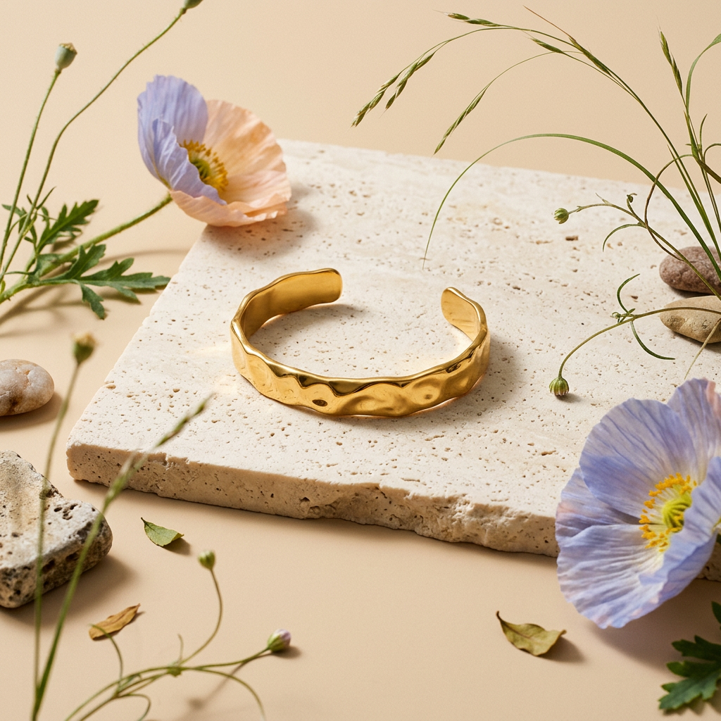 Laelvia Golden Wave Cuff bracelet