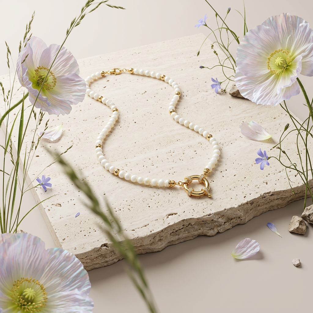 Ziomia Golden Orb Pendant Necklace