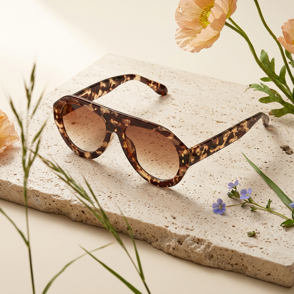 Laevia Tortoise Cat Eye Oversized Sunglasses