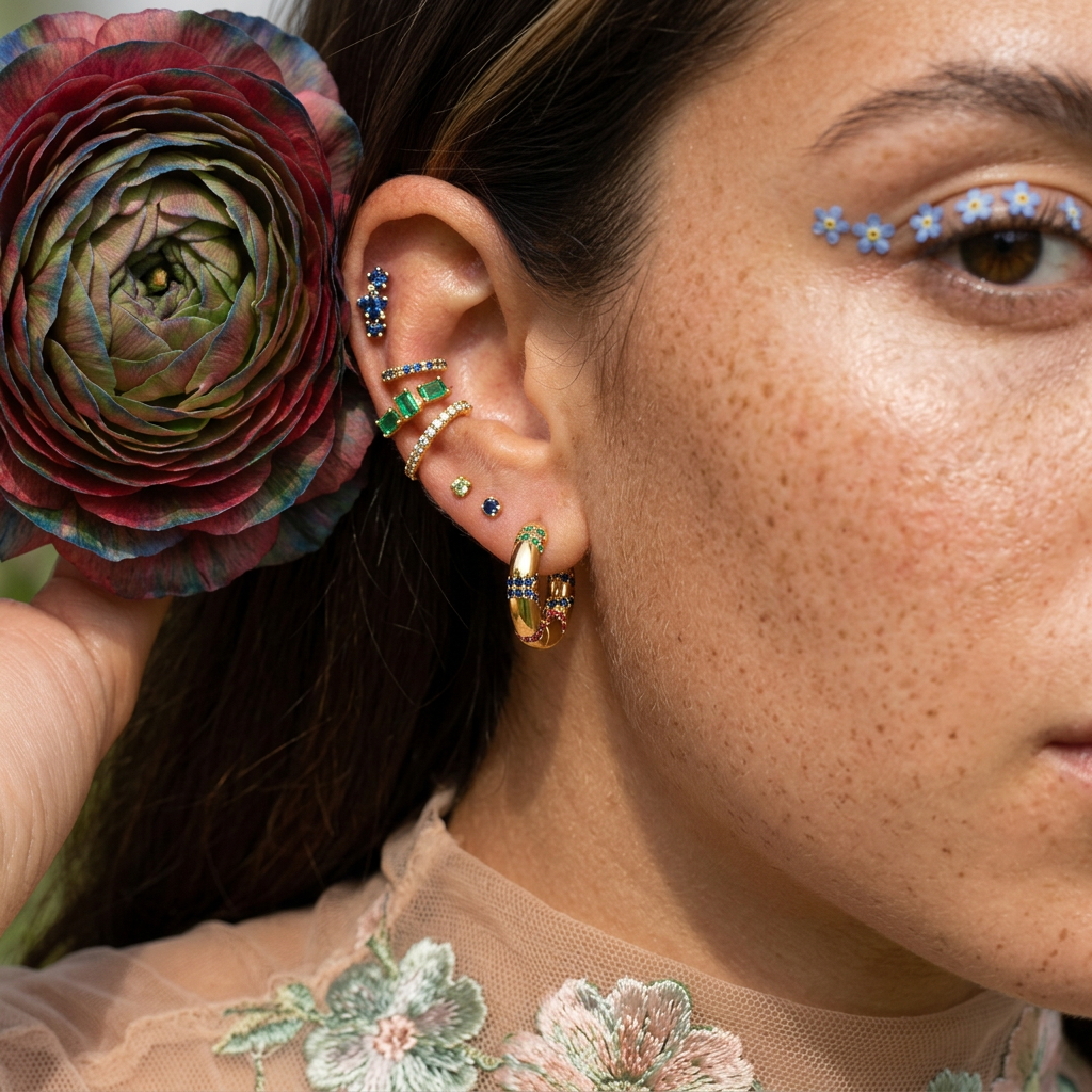 Ziolia Golden Halo Huggie Earrings