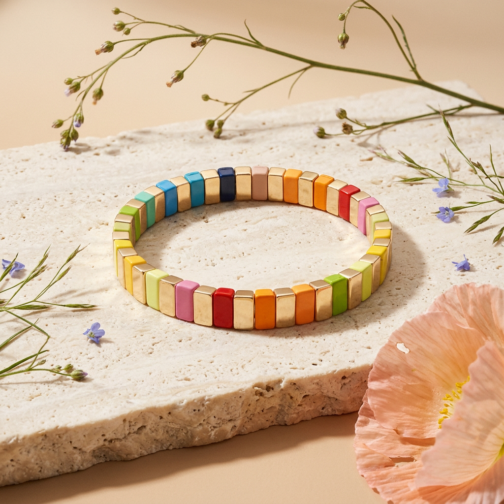 Laesia Golden Bar Strand Bracelet