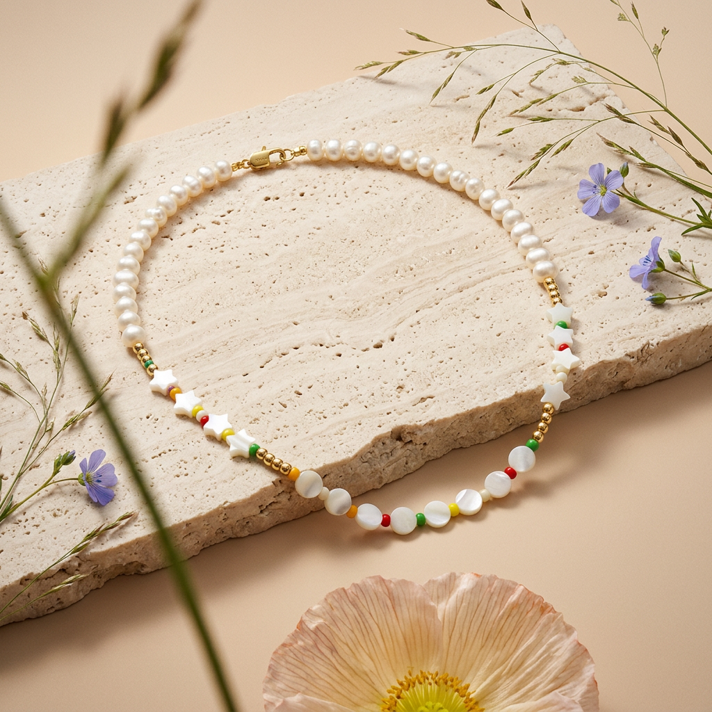 Vaelia Golden Star Choker Necklace
