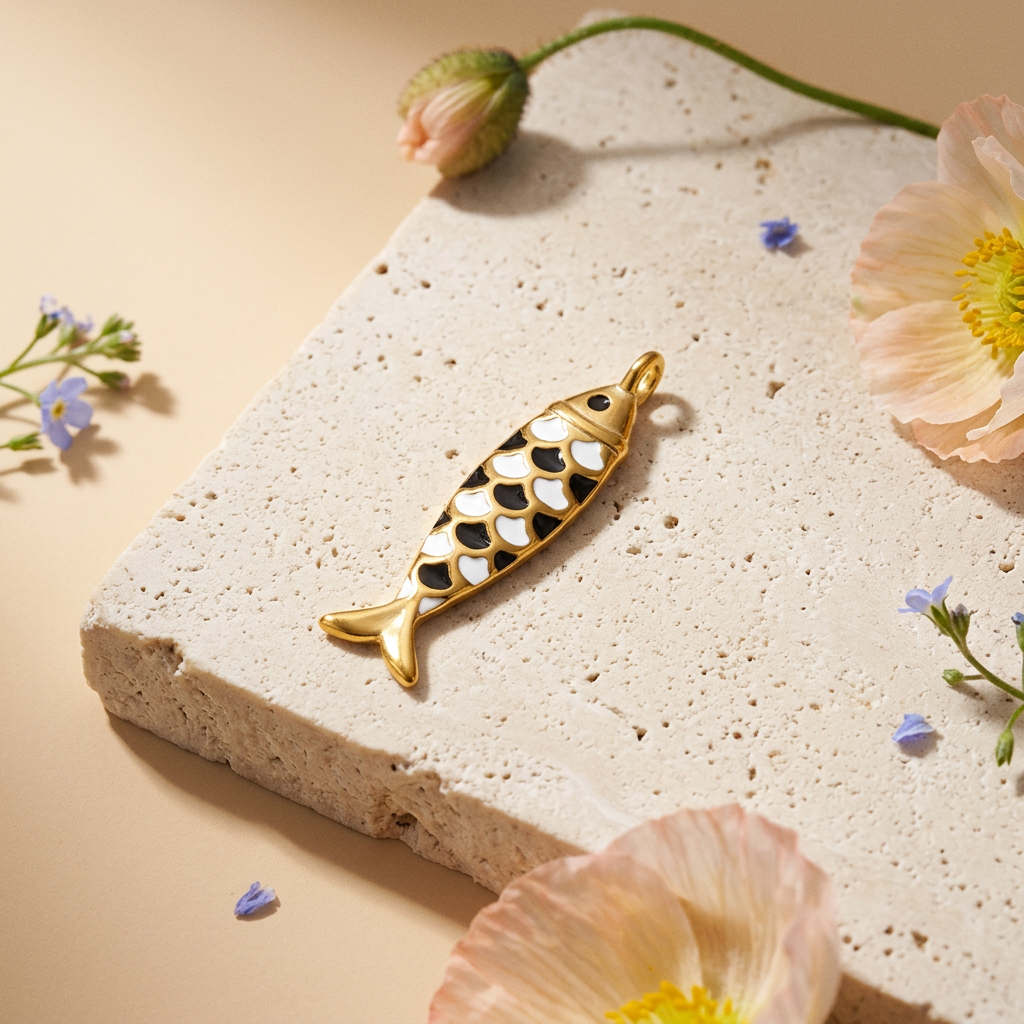 Leavia Golden Fish Pendant Charm