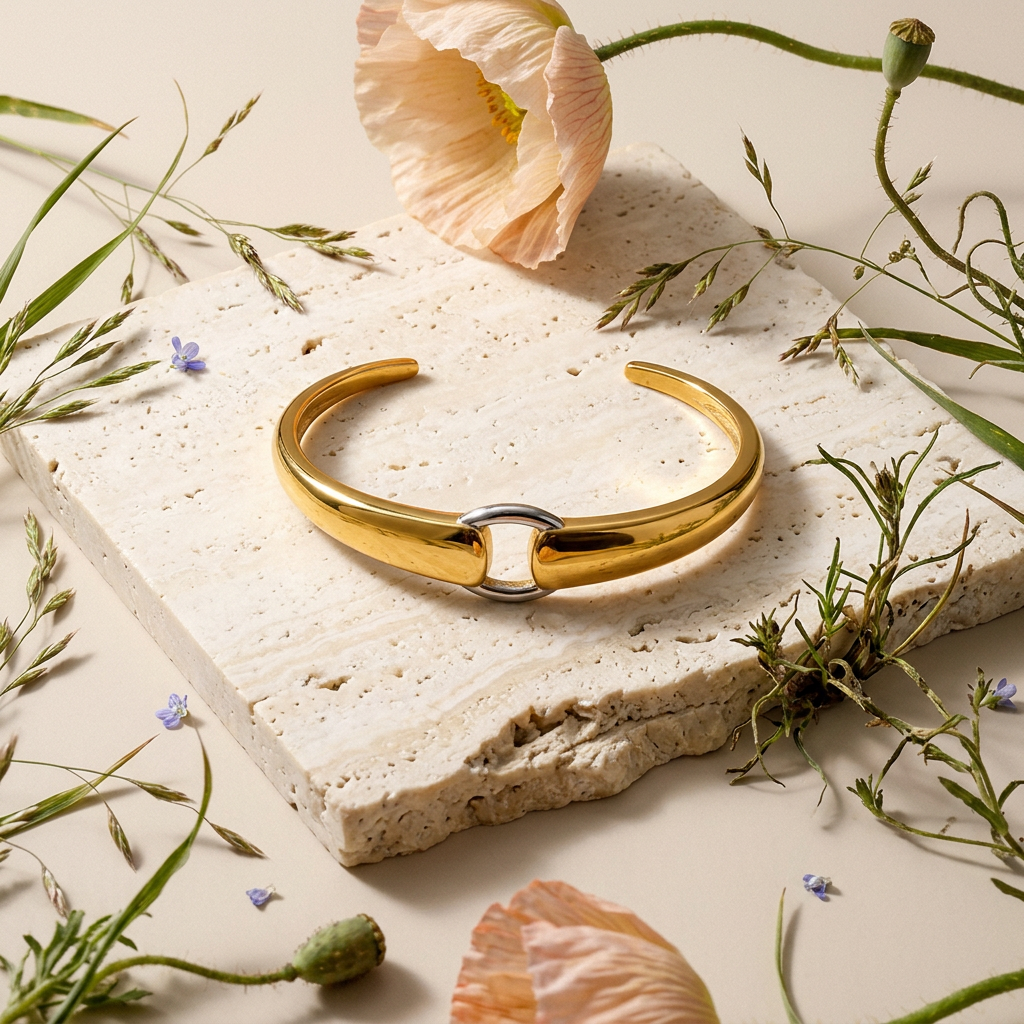 Raelia Mixed Metal Loop Cuff bracelet